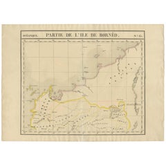 Antique Map of Borneo and Malaysia by P.M.G. Vandermaelen, 1827