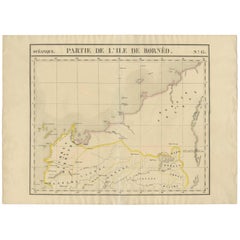 Antique Map of Borneo and Malaysia by P.M.G. Vandermaelen, 1827