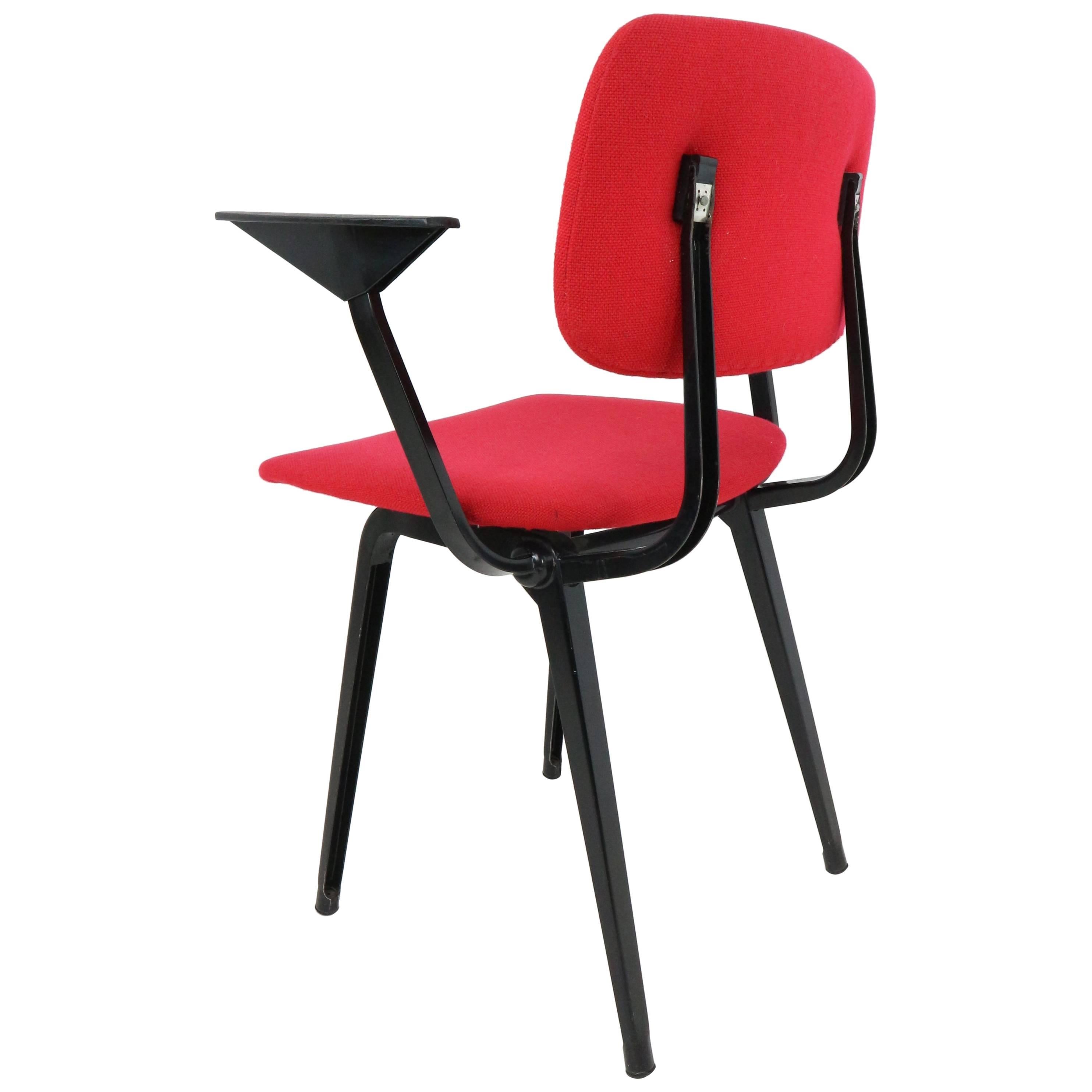Seven Revolt Chair by Friso Kramer for Ahrend Cirkel Upholstered in Red