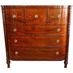 Antique Regency Inlaid Mahogany Chest of Drawers