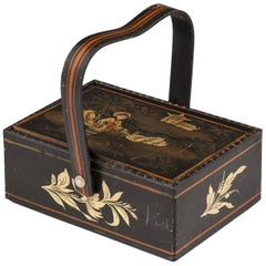 Early 19th Century Regency Period Chinoiserie Sewing Basket