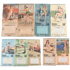 Pin Up Girl Calendars for Ditzler Automotive Industries