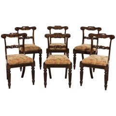 Set of Six George IV Period Carved Gonzalo Alves Dining Chairs