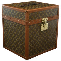 Antique Louis Vuitton Monogram Hat Box trunk c1910