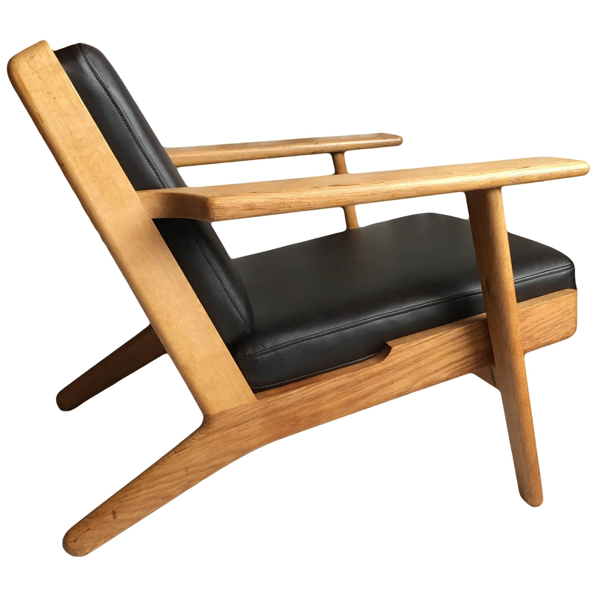 Original Hans Wegner GE290 Lounge Chair, Refurbished reupholstered 