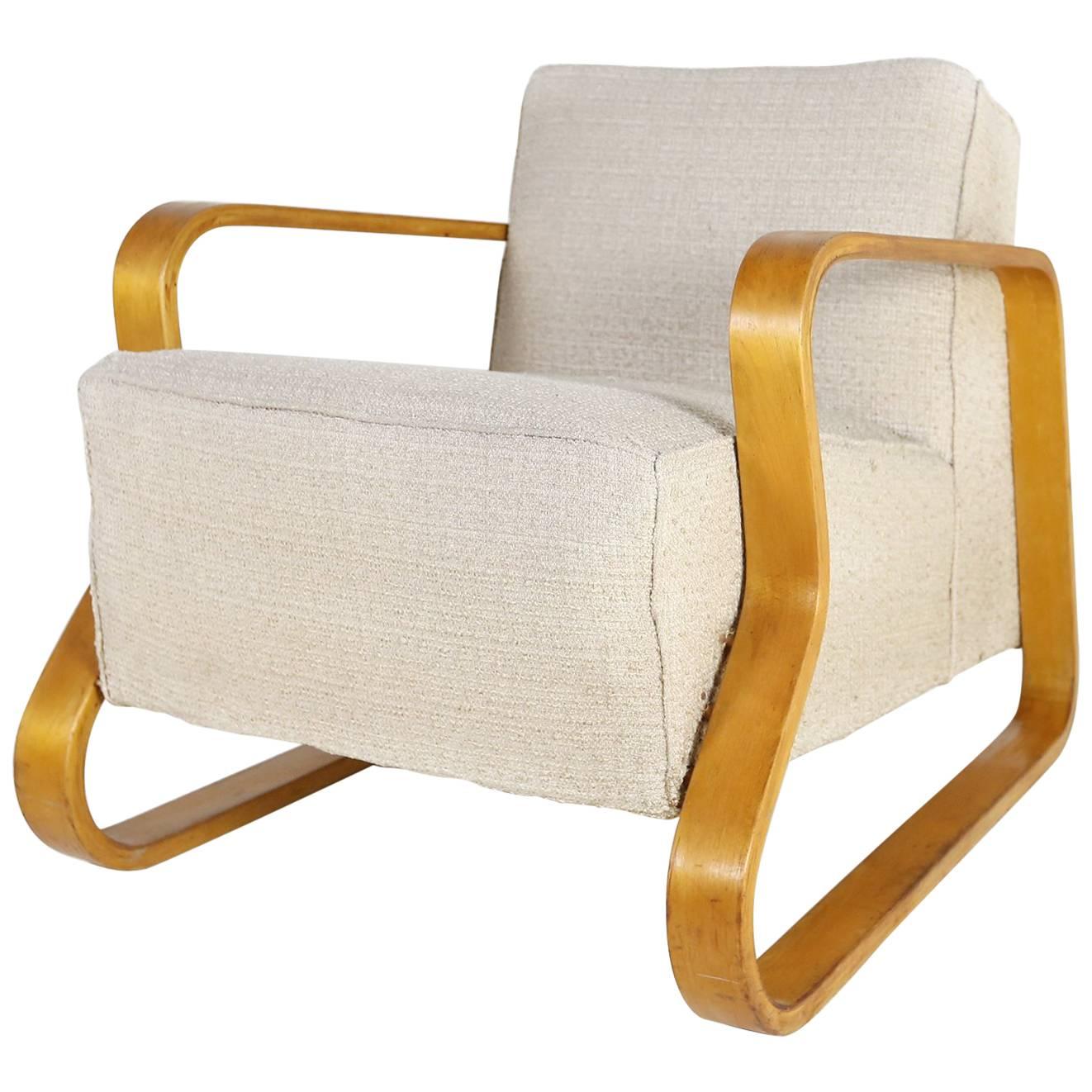 Model 44 Lounge Chair in Birch by Alvar Aalto for Finmar, 1930s