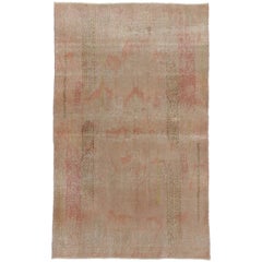 Distressed Vintage Turkish Sivas Rug with Modern Industrial Style
