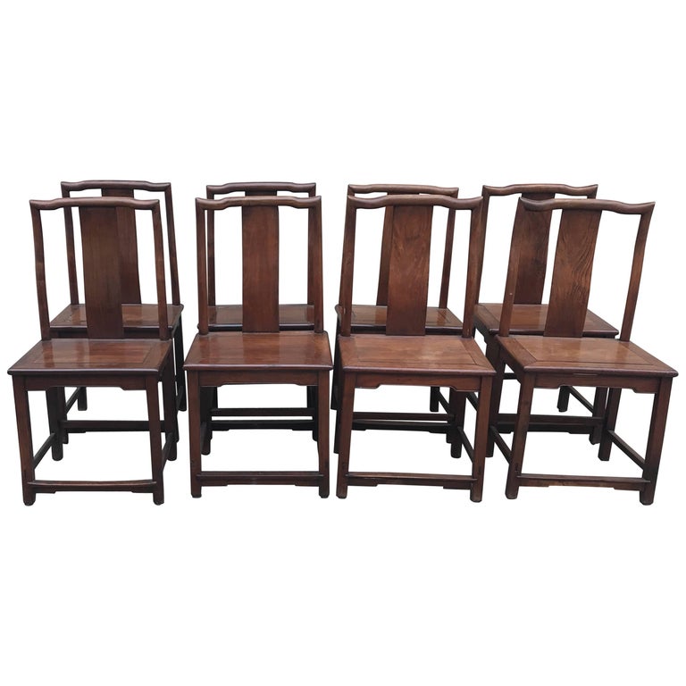 Antique Set of Eight 19th Century Chinese Chairs For Sale at 1stdibs