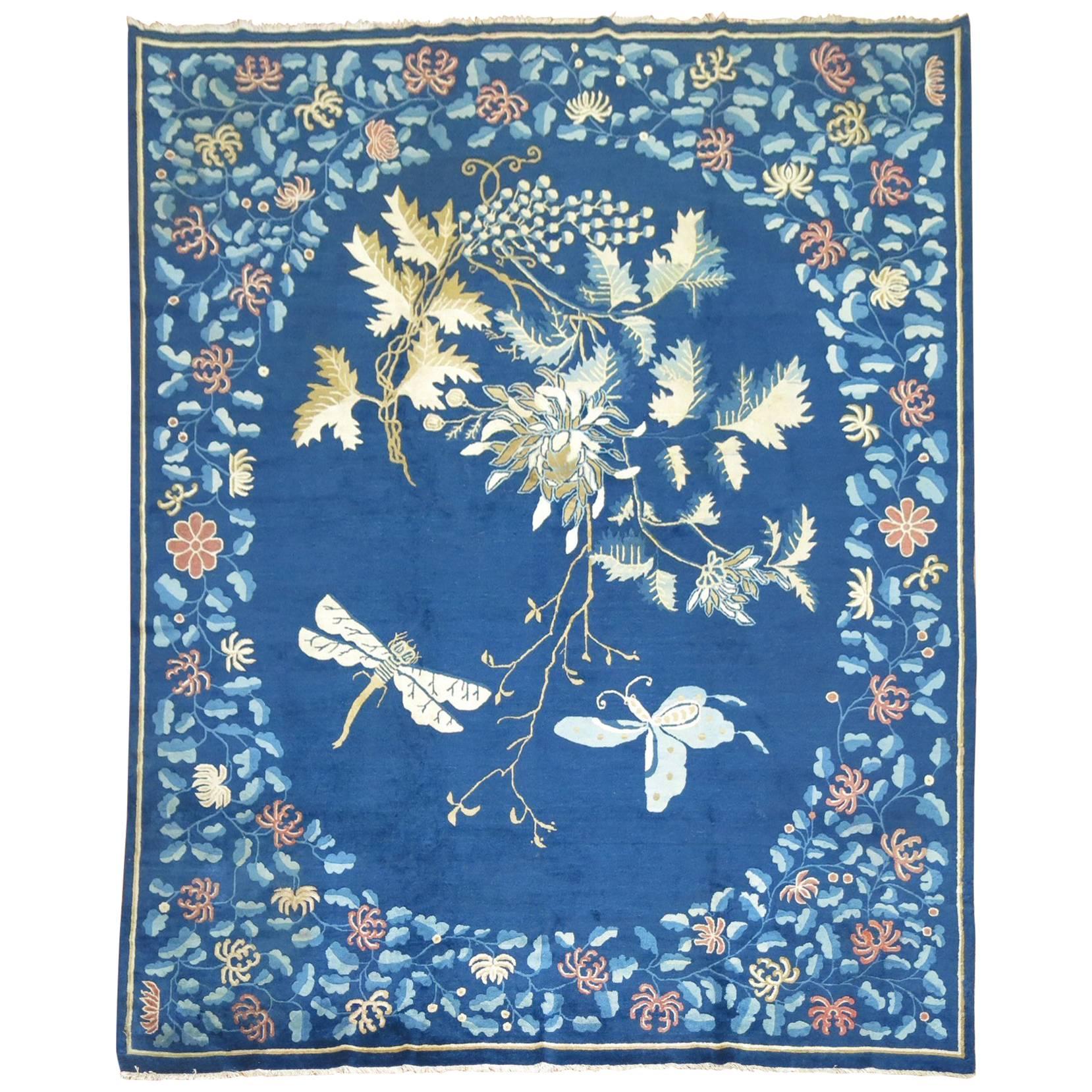 Butterfly Antique Chinese Peking Rug
