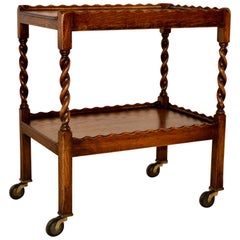 19th Century English Scalloped Drinks Cart