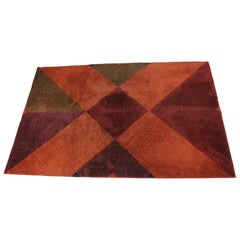 Rare Geometric Modernist Carpet, 1960s