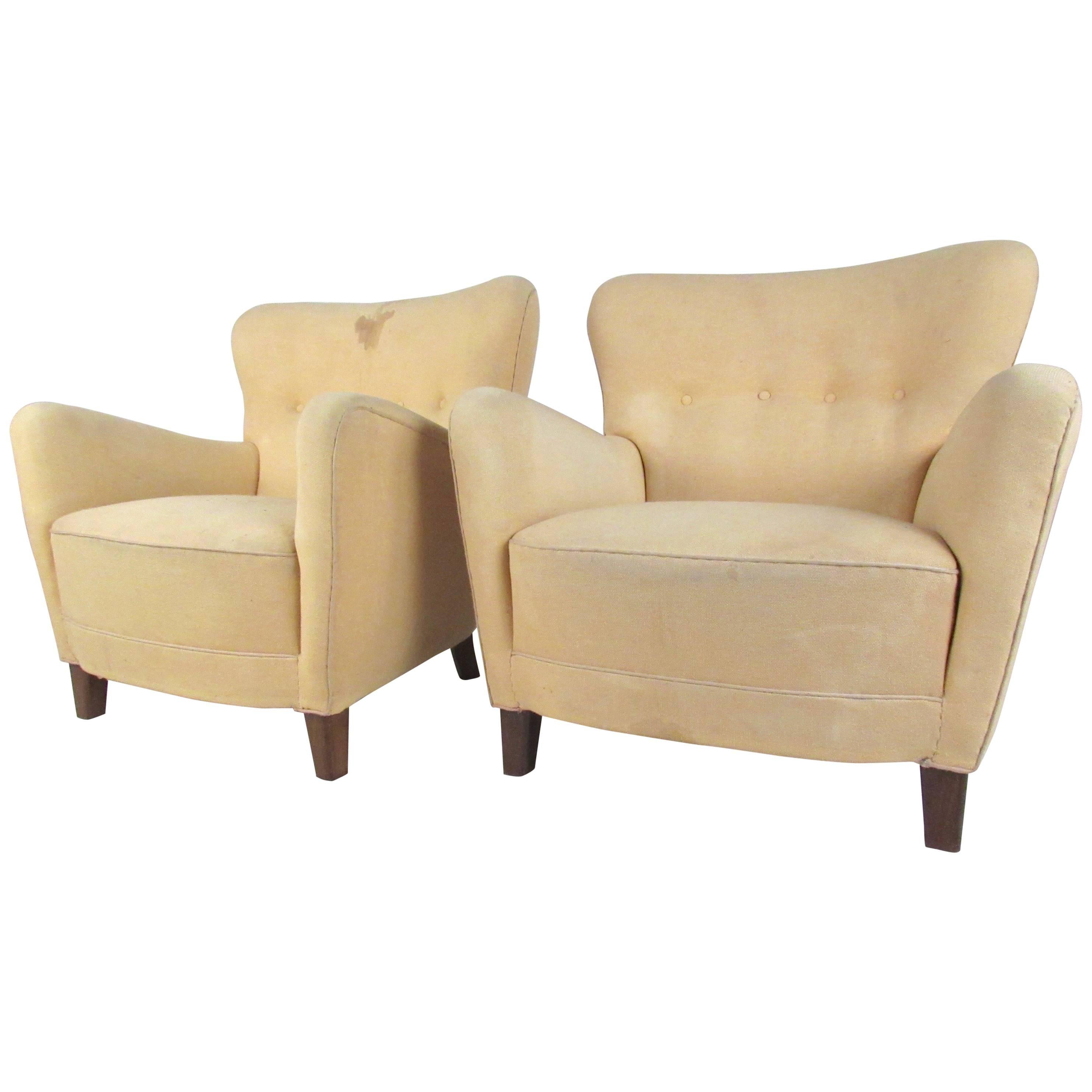 Pair of Art Deco Style Lounge Chairs