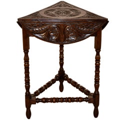 Antique 19th Century English Handkerchief Table