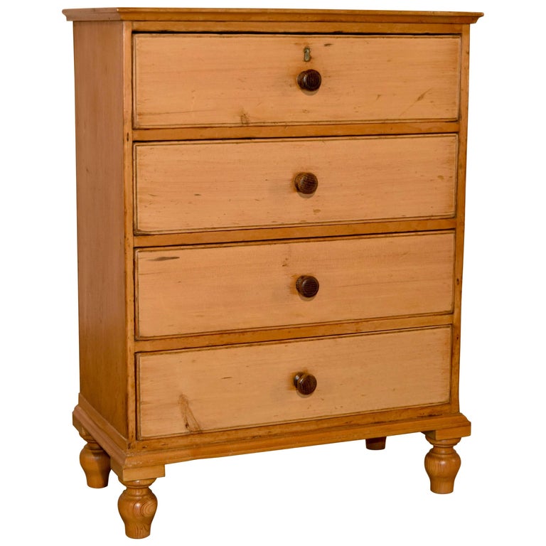 19th Century Small Pine Chest For Sale At 1stdibs