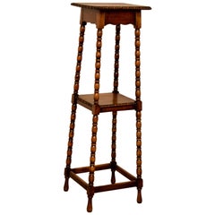 19th Century English Oak Plant Stand