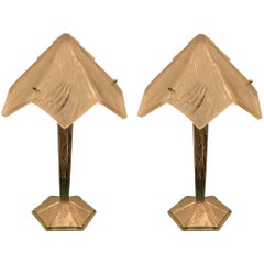 Pair of French Art Deco Table Lamps Signed by Hettier and Vincent