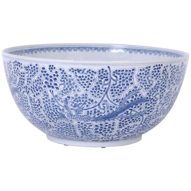 Blue and White Porcelain Bowl at 1stDibs