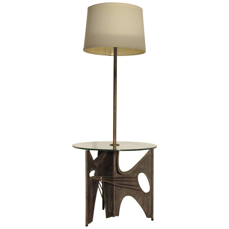 Brutalist Iron Sculpture Floor Lamp by Harry Balmer for Laurel at 1stdibs