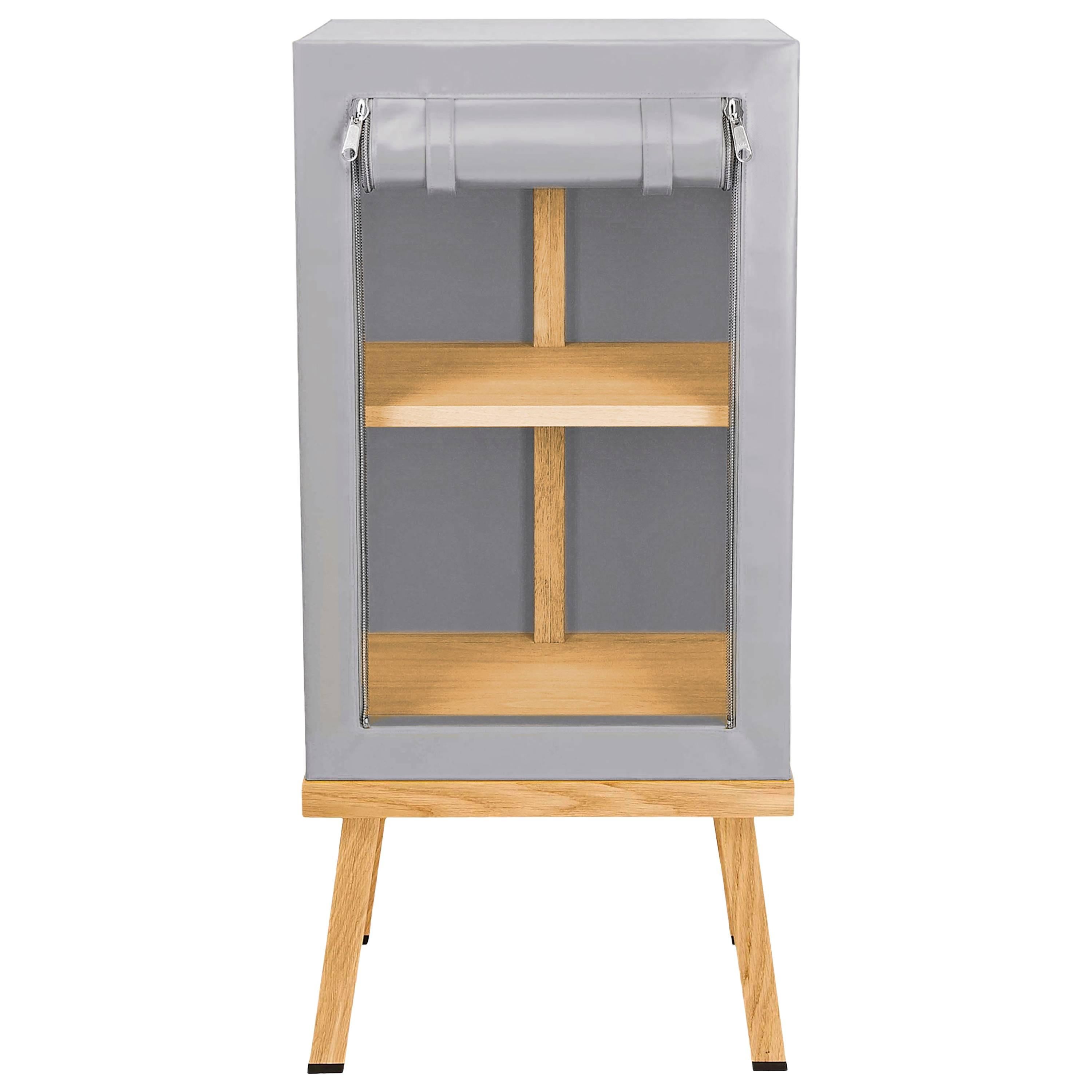 Visser and Meijwaard Truecolors Side Cabinet in Grey PVC Cloth with Zipper For Sale