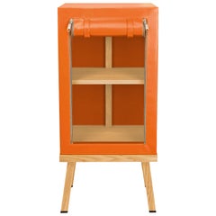 Visser and Meijwaard Truecolors Side Cabinet in Orange PVC Cloth with Zipper