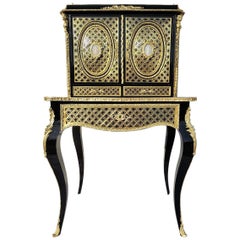 Rare Wedgwood Porcelain Napoleon III Desk Secretary Cabinet Belle de Jour