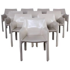 Set of Ten Cab Chairs by Mario Bellini