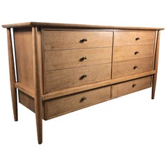 Modernist Cerused Oak Eight-Drawer Dresser by Leopold Furniture