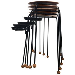 Vintage Set of Five Tempo Group Stacking "Tablettes" by Tony Paul