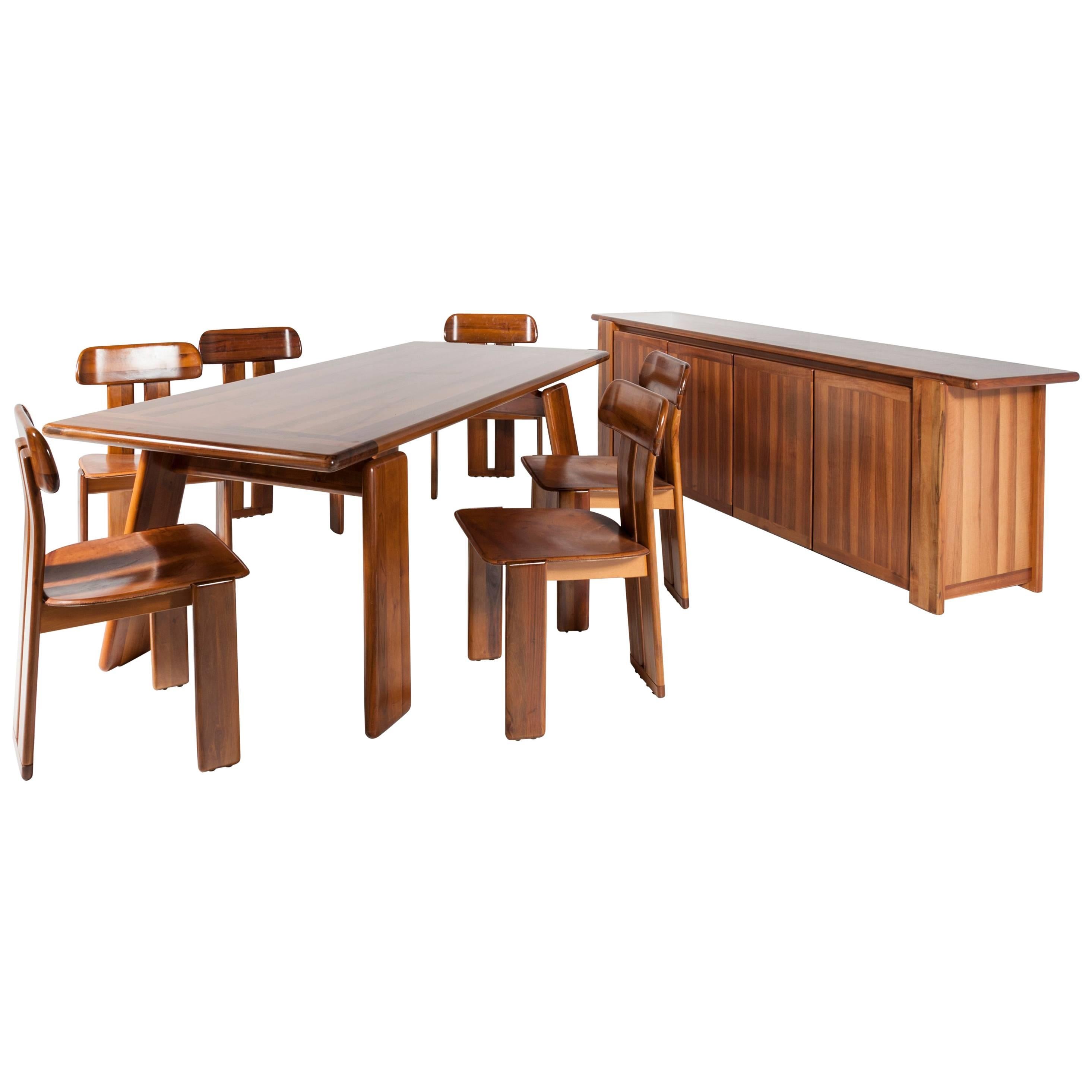 Full Set of Dining Room by Tobia & Afra Scarpa for Maxalto, circa 1970