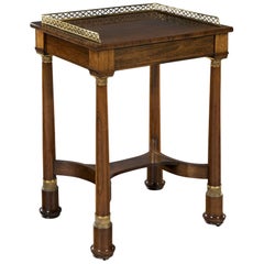 Early 19th Century Regency Period Rosewood and Brass Mounted Side Table