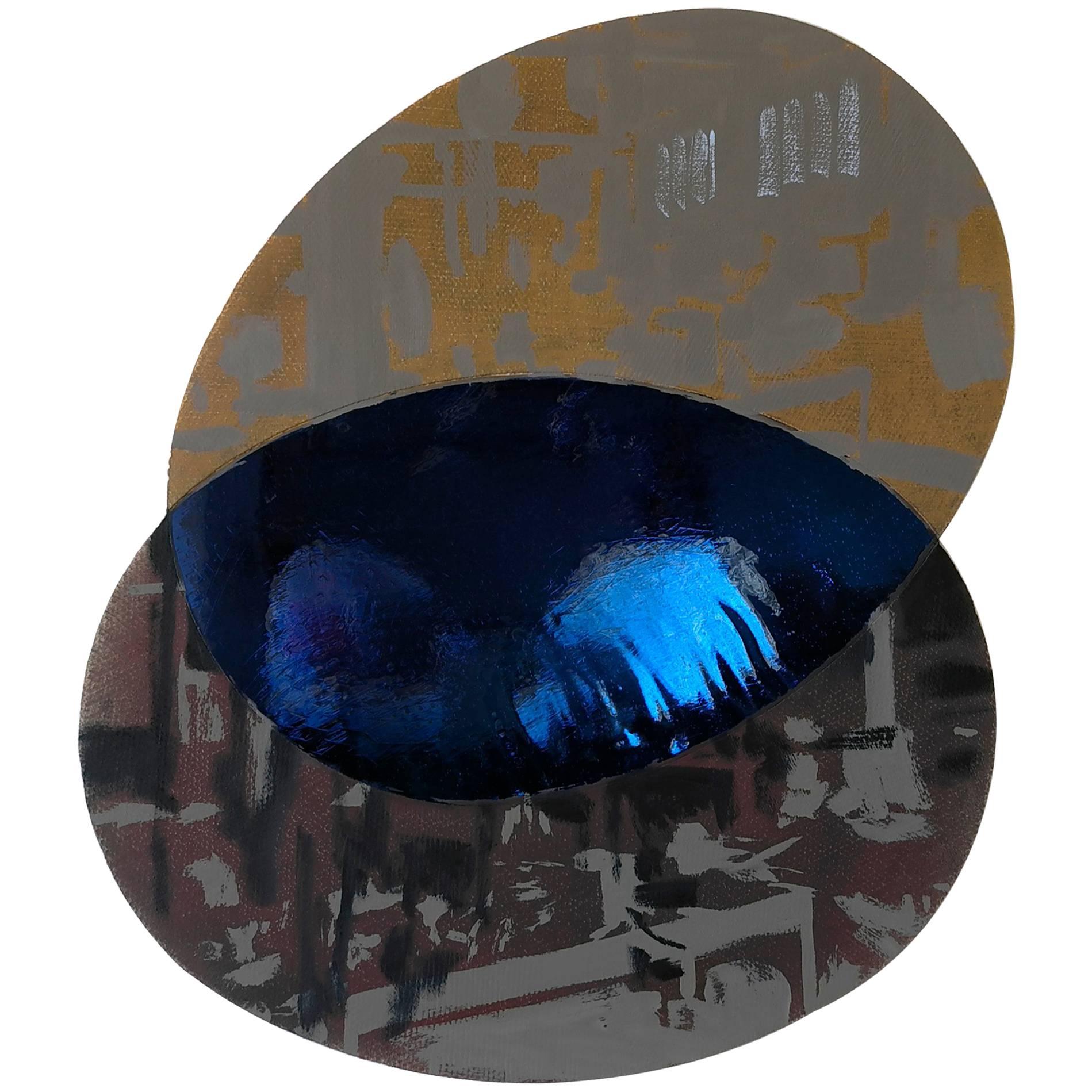 Contemporary Nostalgia Futuro 4 Wall Mirror by Sam Orlando Miller For Sale