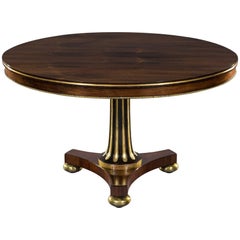 Early 19th Century Regency Rosewood Brass Mounted Centre Table