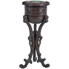 Unusual Carved Oak Decorative Northern European Stand