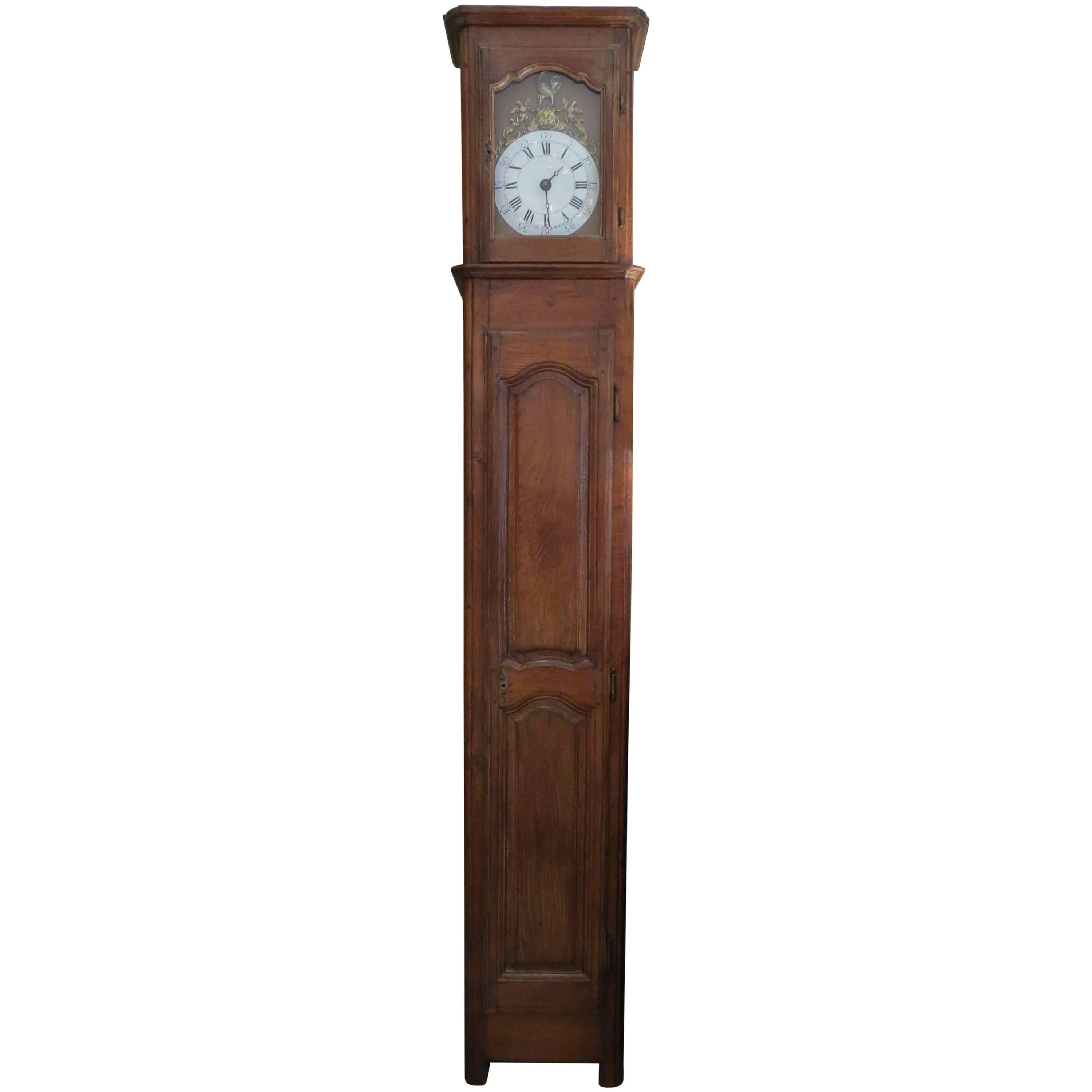 Tall 19th Century French Oak Clock Case