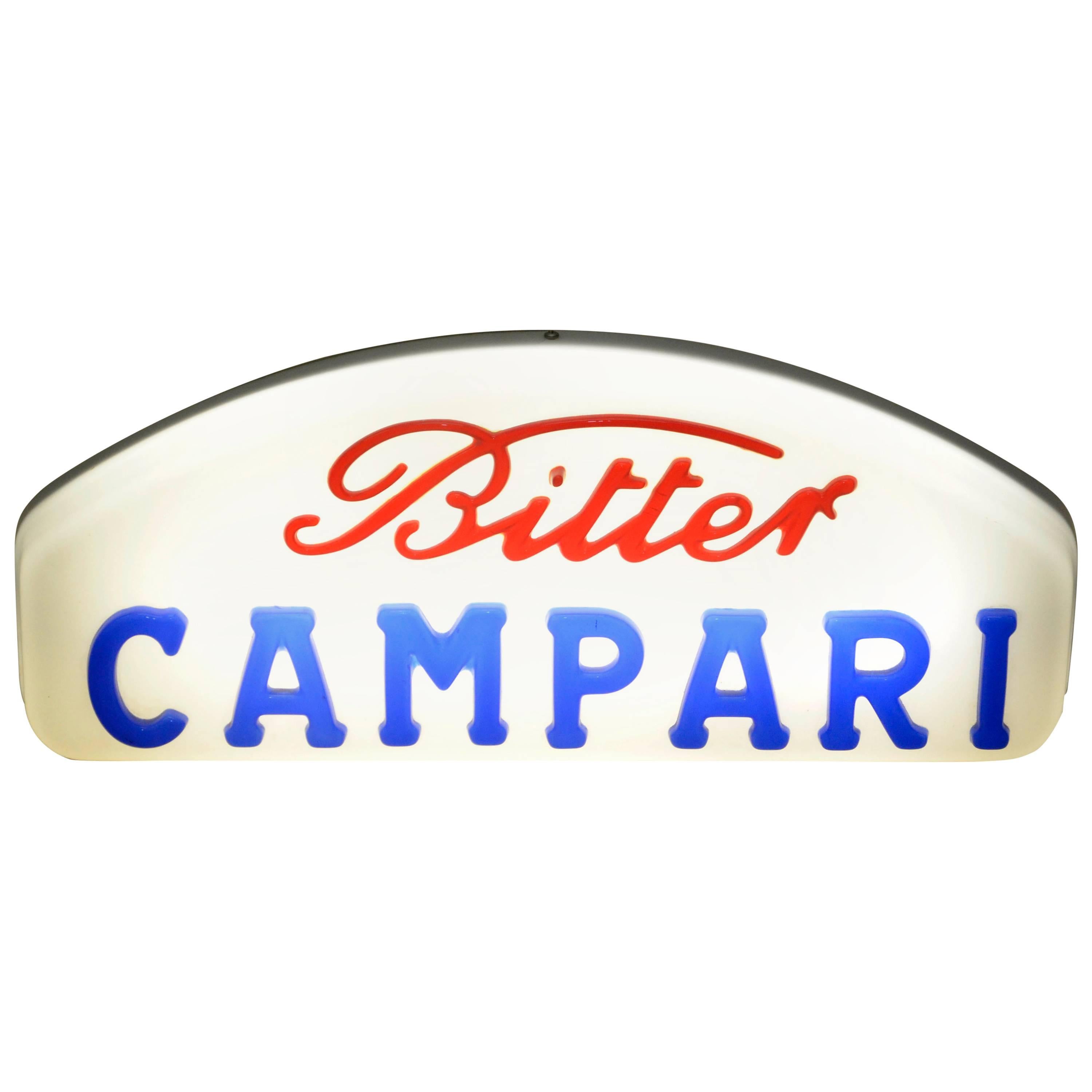 1960s Vintage Italian Bitter Campari Illuminated Sign