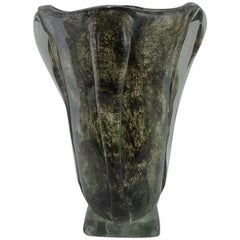 1935-36 Ercole Barovier for F.T.B Murano Glass Vase from the "Crepuscolo" series