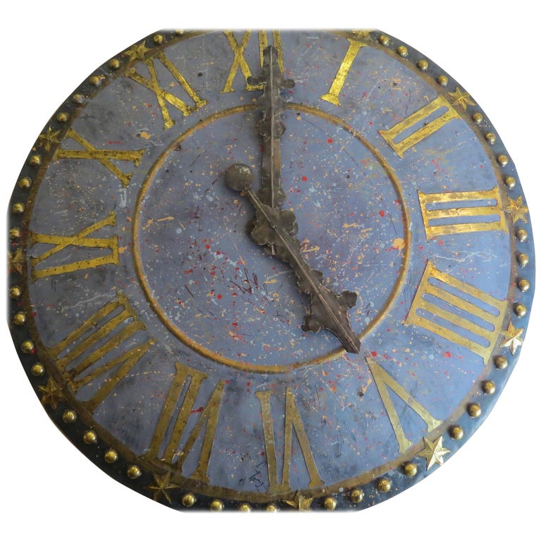 Large Metal Clock Face at 1stdibs