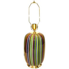 Ve Art Italian, 1980s Glass Table Lamp