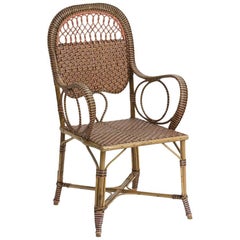 French Manufacture, Rattan Armchair, circa 1900-1920