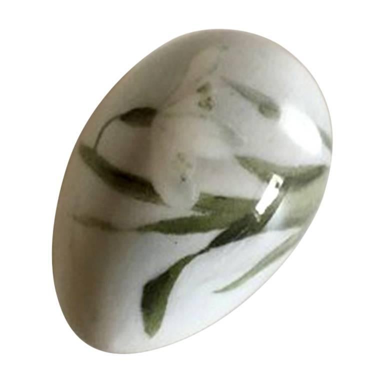 Bing & Grøndahl Art Nouveau Egg with Flowers #3 For Sale