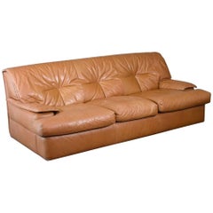 Pace Collection 'Monique' Leather Three-Seat Sofa