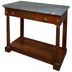 Early 19th Century Empire Period Satinwood Console Table Early 19th Century Empire Period Satinwood Console Table