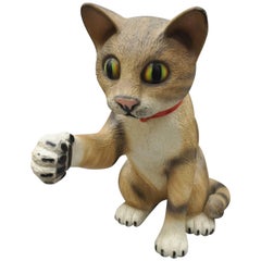 Large Oversize Used Fiberglass Cat Mannequin Retail Advertising Store Display