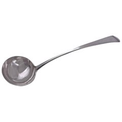 Antique Canadian Silver Large Soup Ladle Hanna & Delagrave Quebec:: 1816-1818