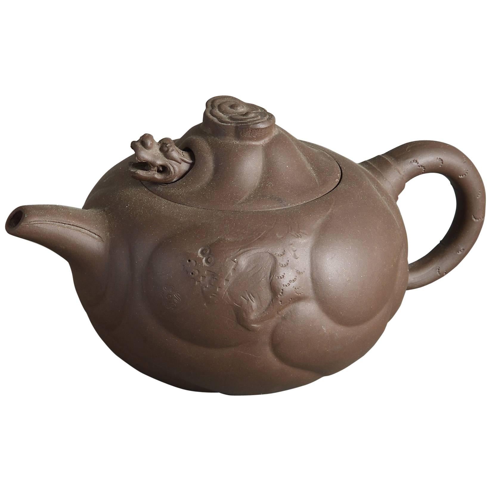 20th Century Yi Xing Dragon Tea Pot