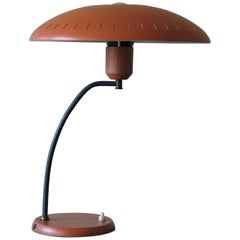 1950s Louis Christian Kalff Midcentury Metal Desk Lamp for Philips Netherlands