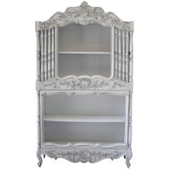 19th Century Painted Louis XV Style Display Bookcase