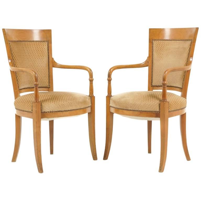 Pair of French Empire-Style Armchairs