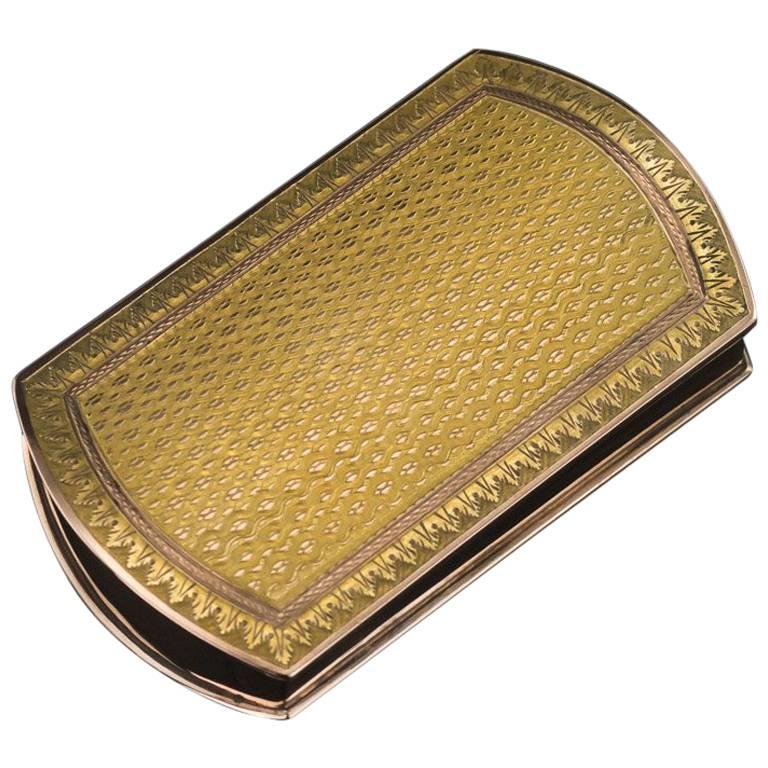 Antique 19th Century French 18-Karat Solid Gold Snuff Box, circa 1880