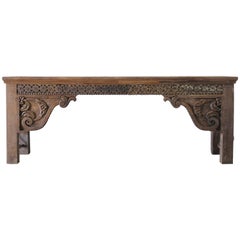 Decorative Wood and Iron Moroccan Style Console Sofa Table